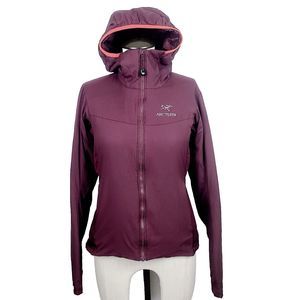 Arc'Teryx Atom Jacket S Burgundy Red Full-Zip Hooded Insulated Lightweight